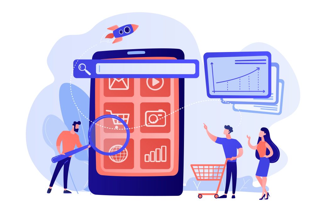 Ottimizzazione e-commerce per ricerca prodotti, vendite online e crescita delle conversioni